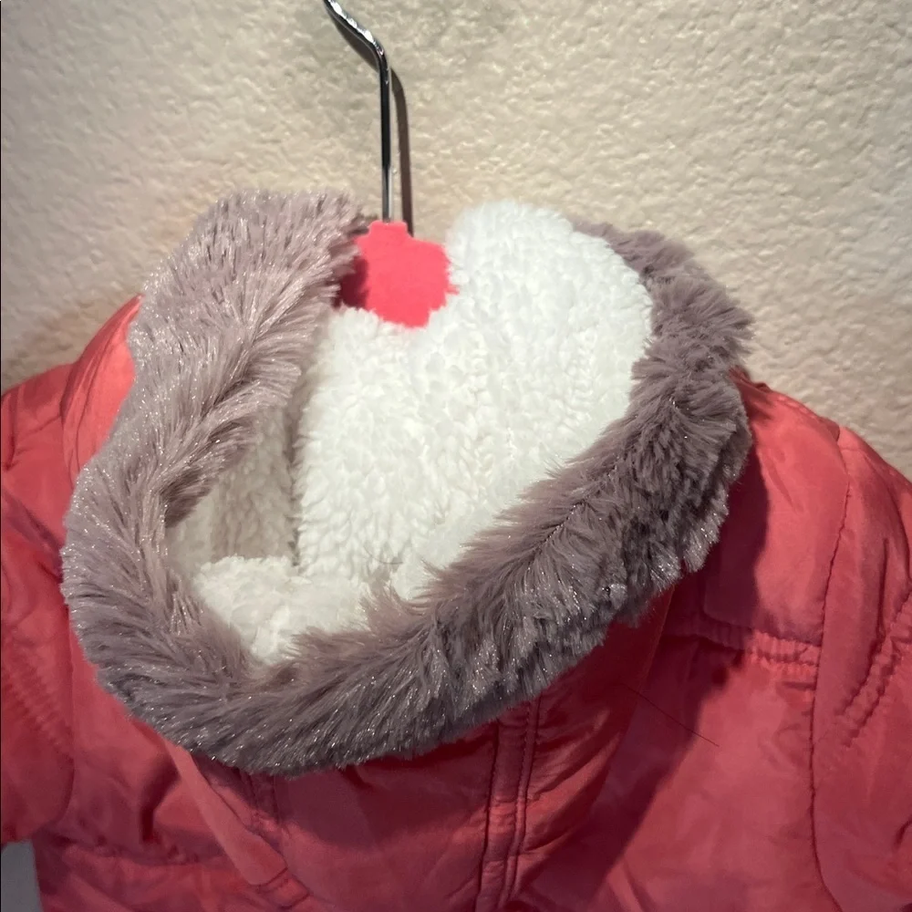 First Impressions Baby Girl’s Pink Faux Fur Footed Snowsuit Bunting 3-6 Months